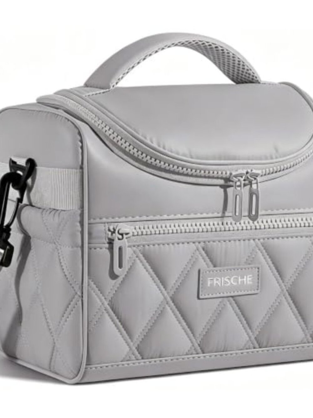 8L Quilted Insulated Lunch Bag Leakproof Tote for Work Travel